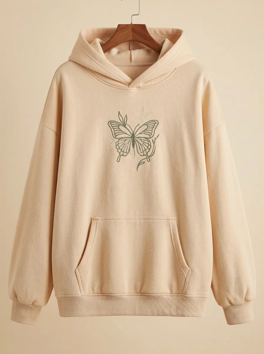 Everyday Nature Butterfly Floral Hoodie