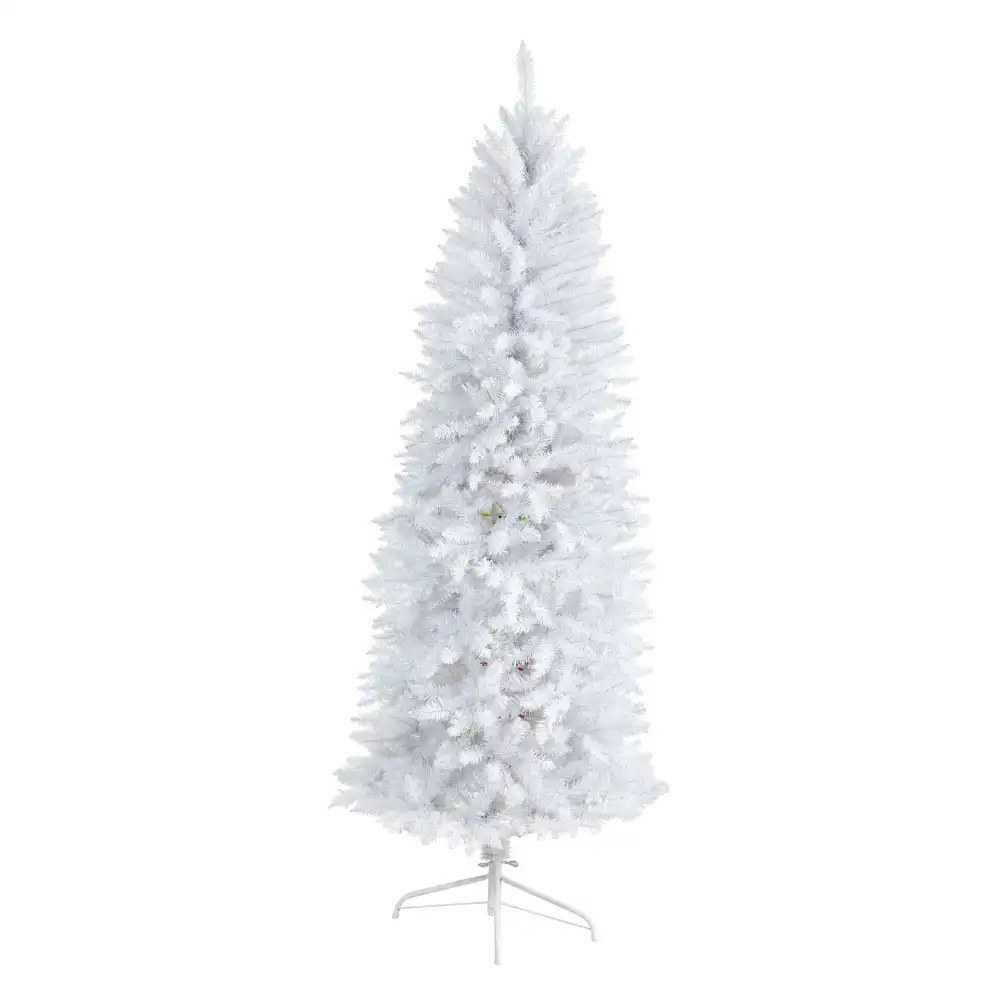 Slim Artificial Christmas Tree with Bendable Branches