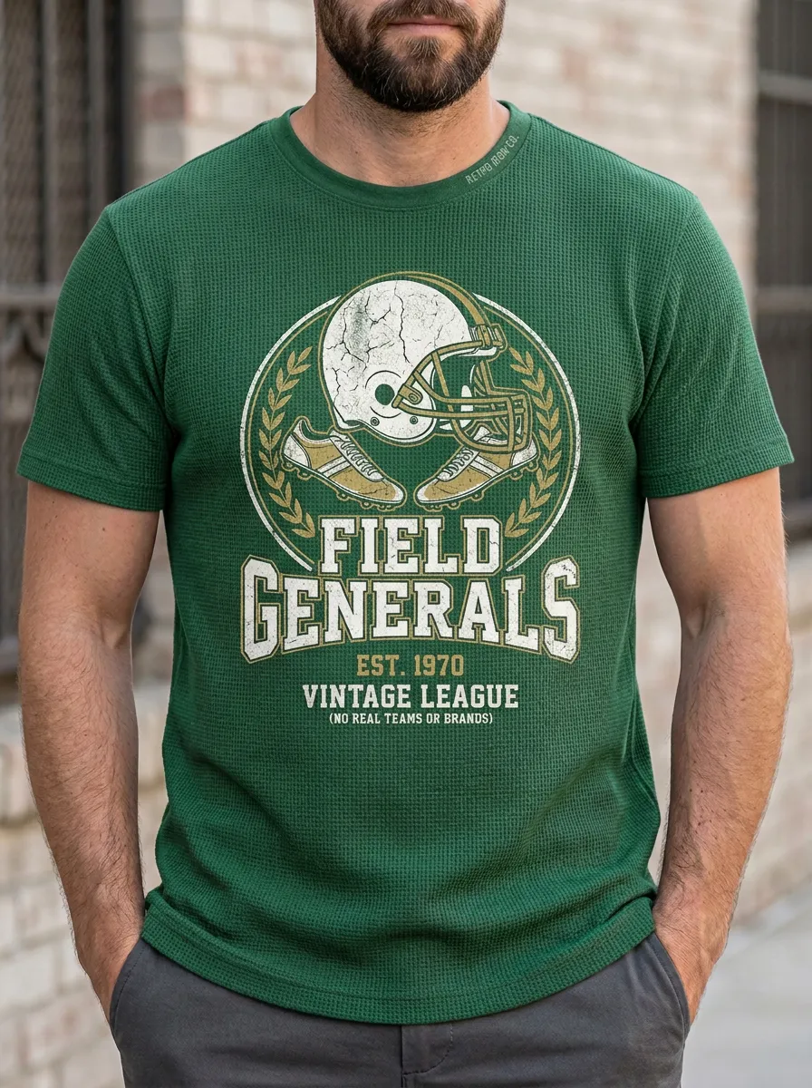 Men's Gridiron Field Generals Helmet Cleats T-Shirt