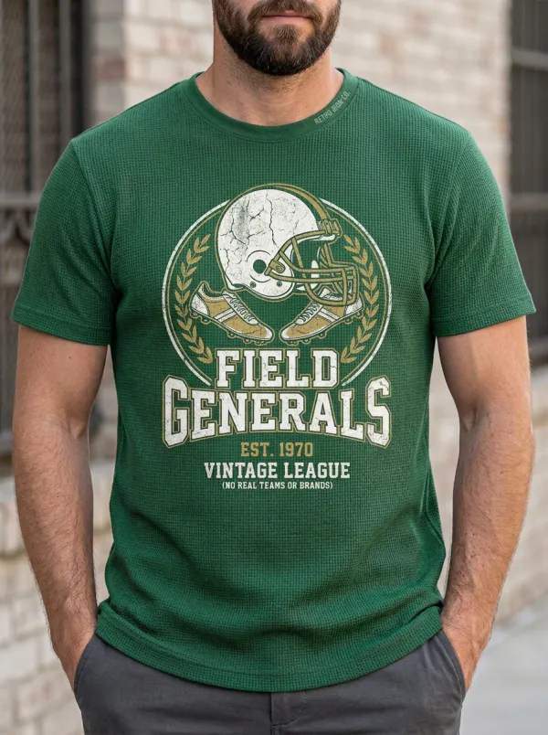 Men's Gridiron Field Generals Helmet Cleats T-Shirt