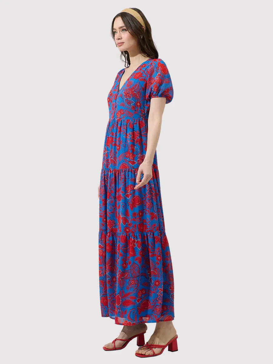 Tiered Floral Maxi Dress