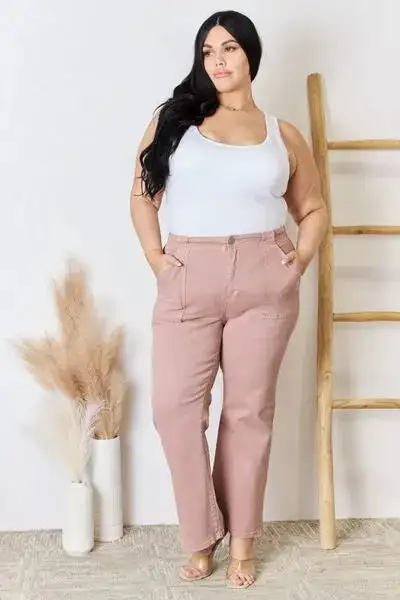 High Rise Ankle Flared Denim Jeans