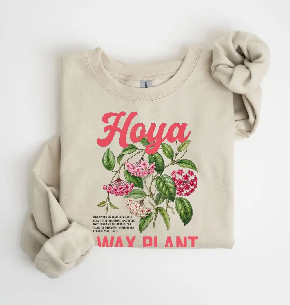Wax Texture Crew Neck Sweatshirt