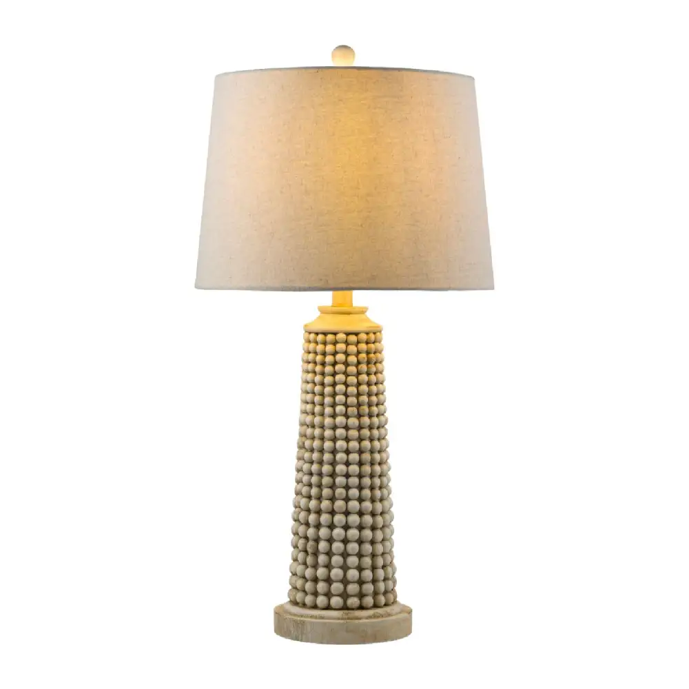Beaded Linen Table Lamp