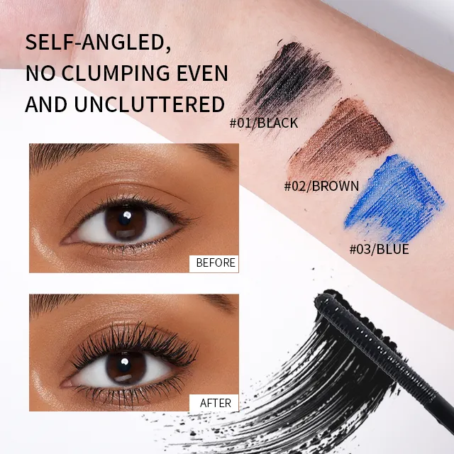 Metal Mascara Stereoscopic Fibrous Eye Black Cosmetics Lifing Waterproof Mascara