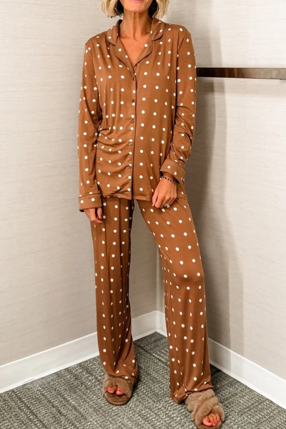 Soft Polka Dot Polka Pajama Set