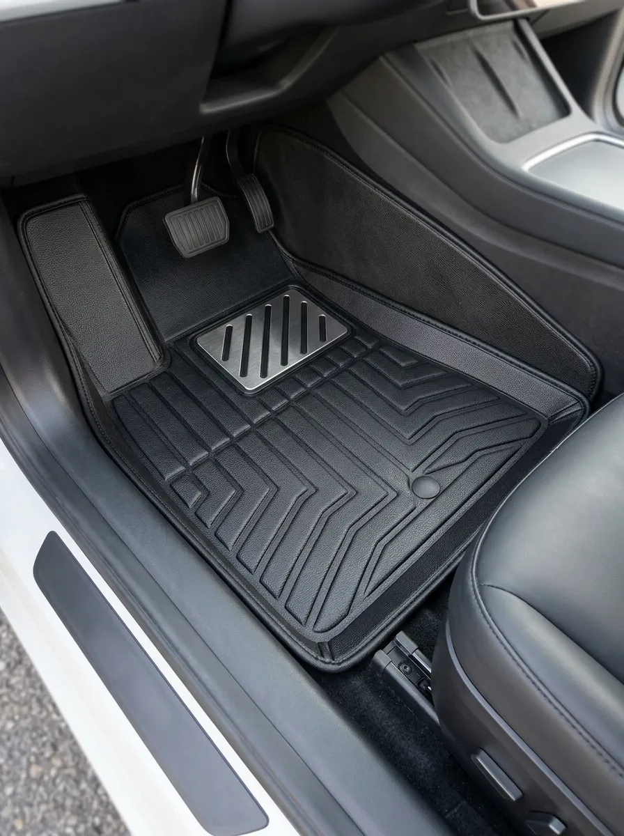 Metal Plate Texture Textured All-Weather Vehicle Floor Mat
