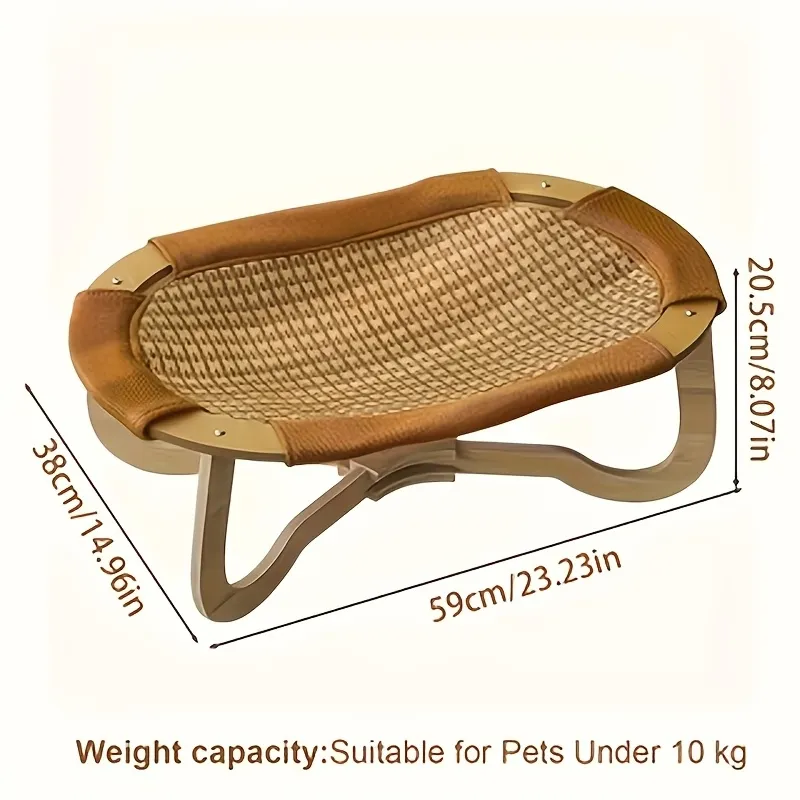 Elevated Rattan Pet Bed