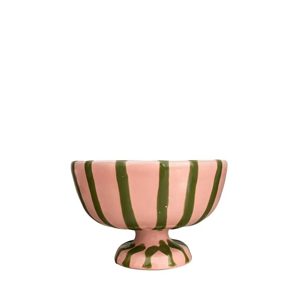 Coastal-Inspired Hand-Painted Ceramic Dessert Cup