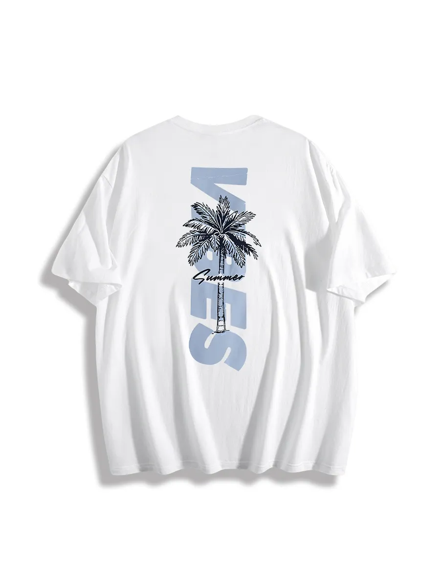 Palm Tree Summer Vibe Graphic T-Shirt