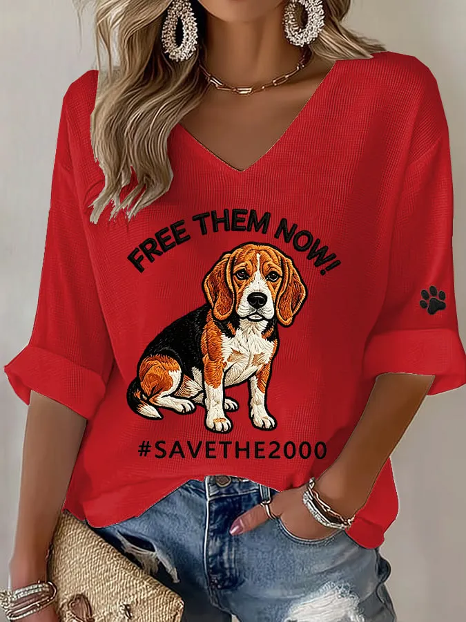 Women's Free Them Now! #Savethe2000 Printed Art Printed Print Top