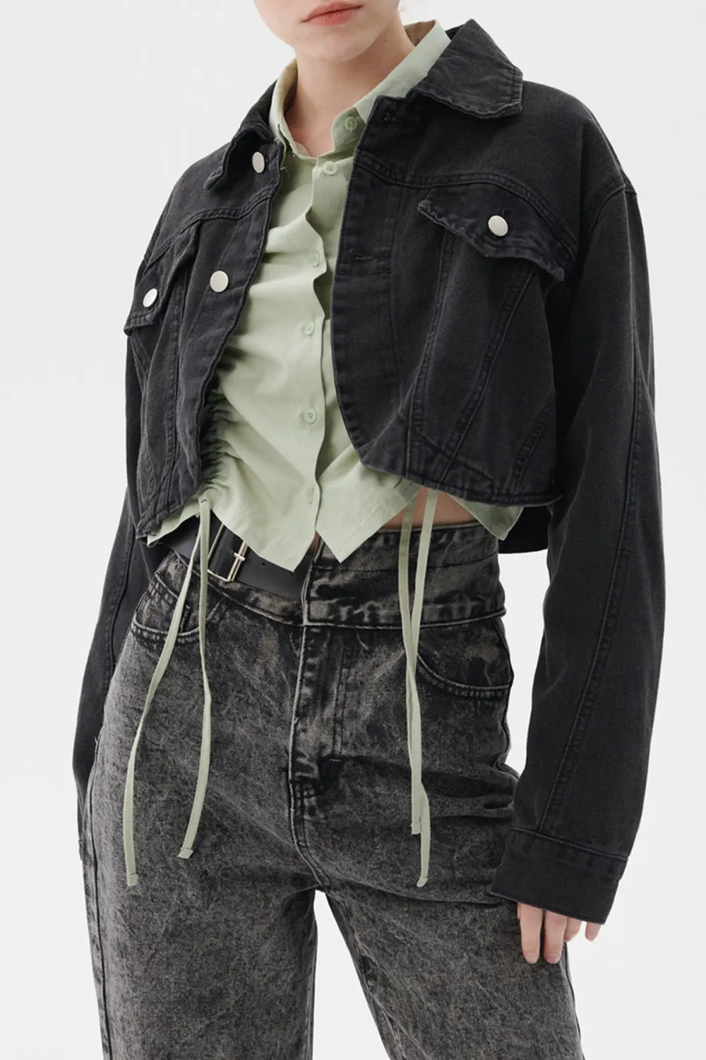 Denim Cropped Jacket
