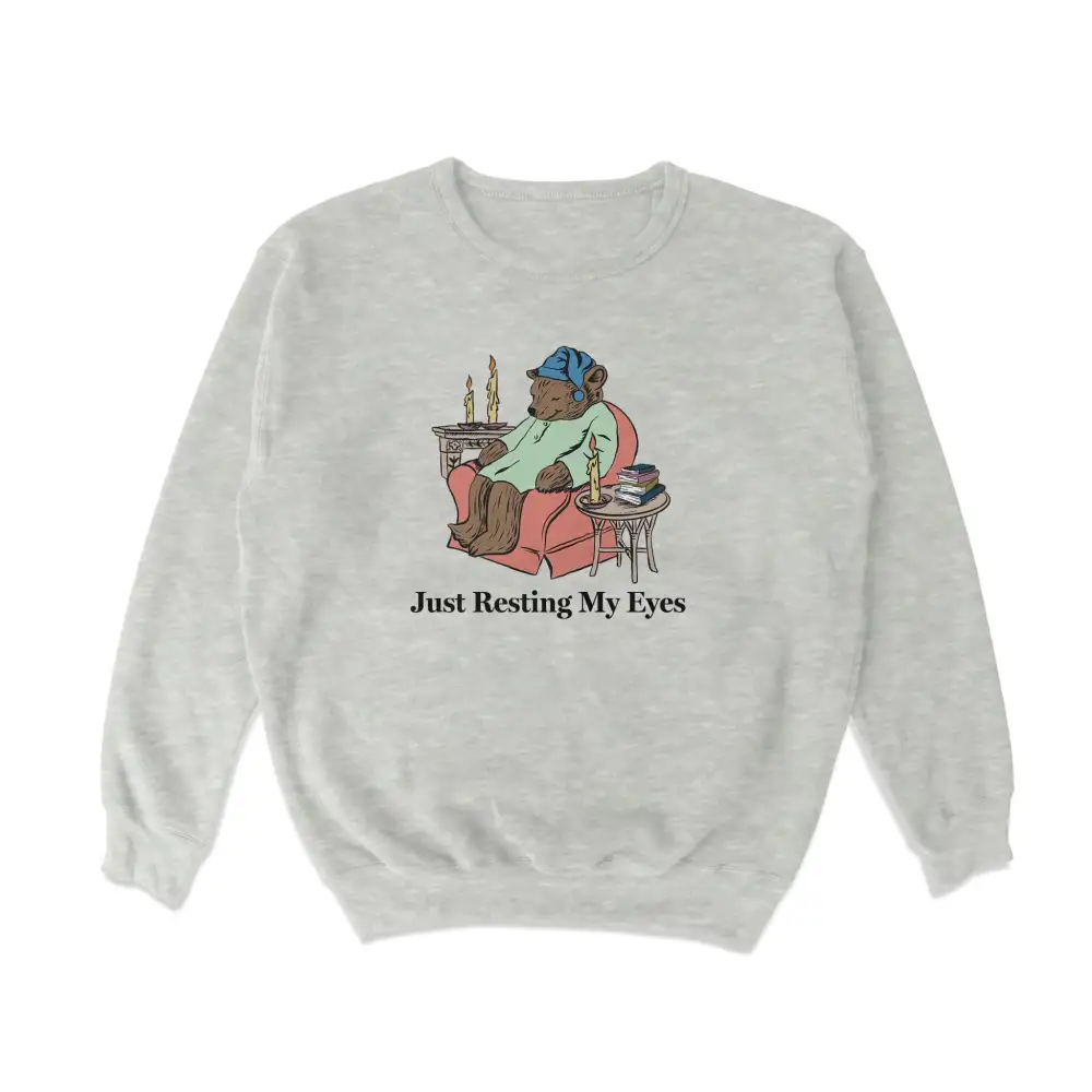 Resting Eyes Bear Crewneck