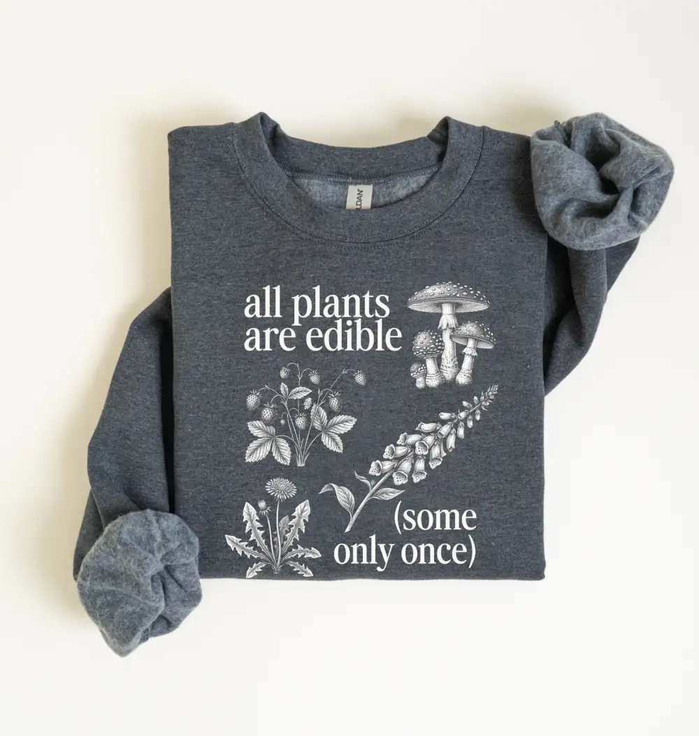 Plant Graphic Crewneck Sweatshirt