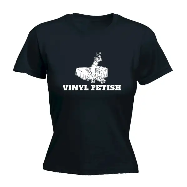 Vinyl Record Graphic Fitted Tee
