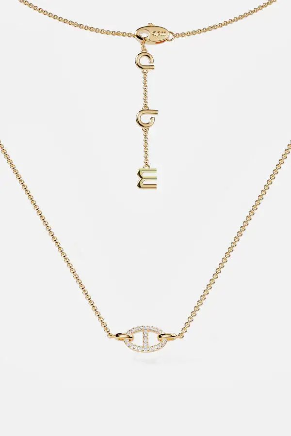 Slim Linked Pendant Necklace