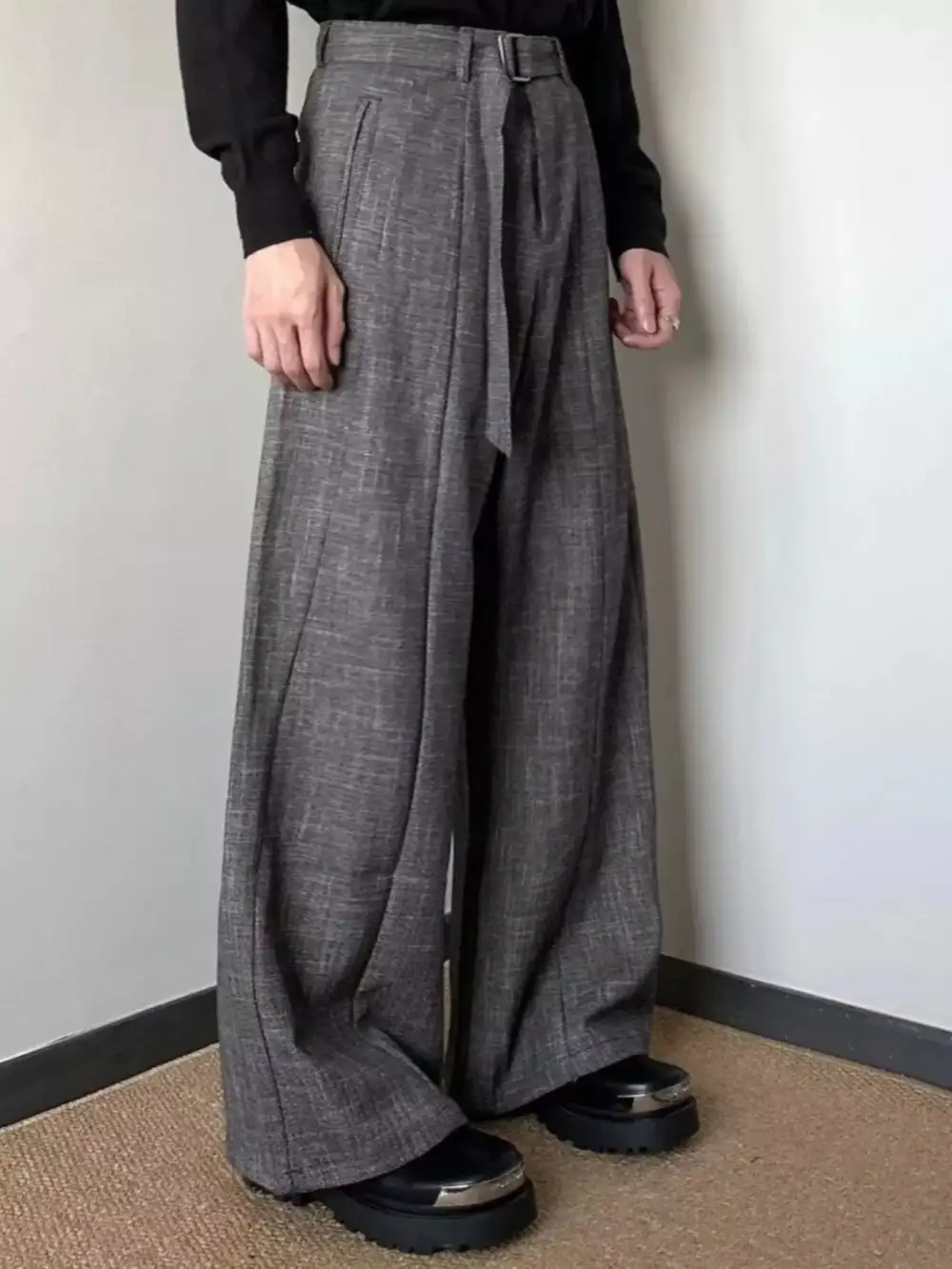 Modern Belted Casual Pants