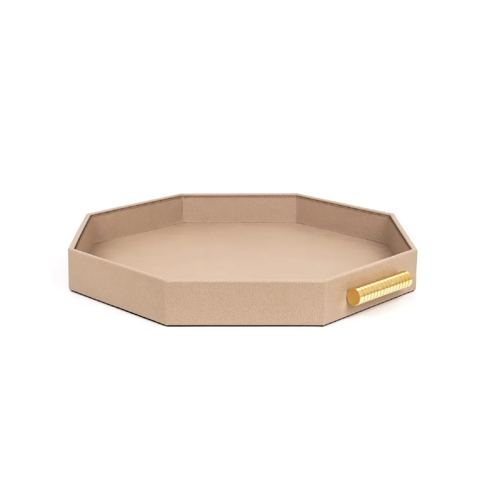 Hexagonal Leather Tray