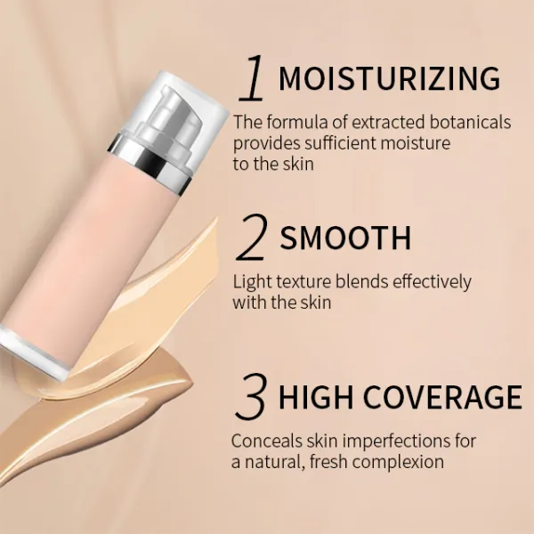 High quality Matte Vegan Non-Comedogenic Coverage Full Liquid Foundation