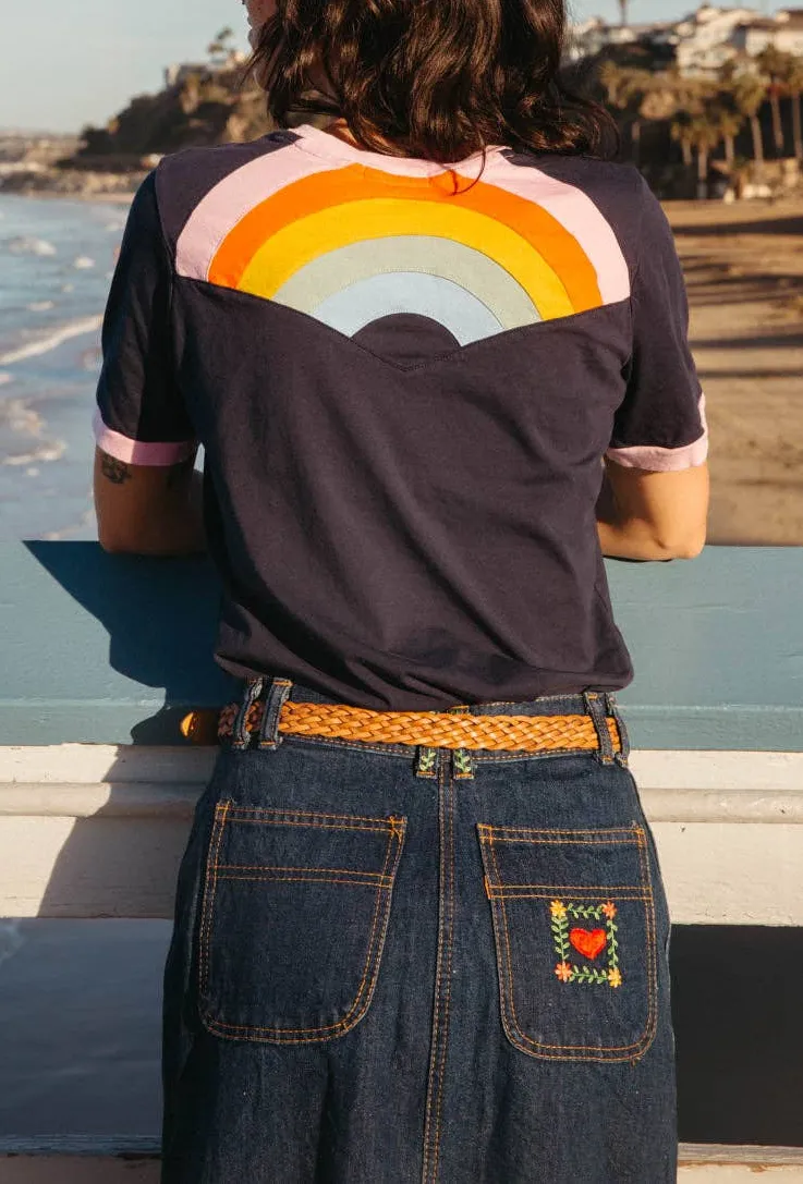 Rainbow Ringer Graphic T-Shirt
