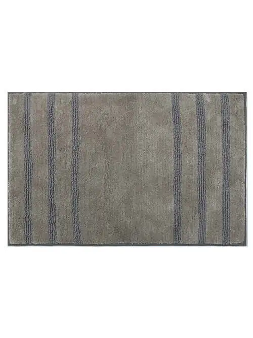 Everyday Detail Absorbent Striped Contemporary Cotton Bathroom Mat