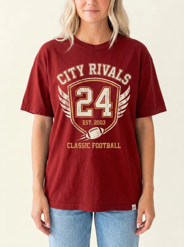 Gridiron Shield Ball Crewneck T-Shirt