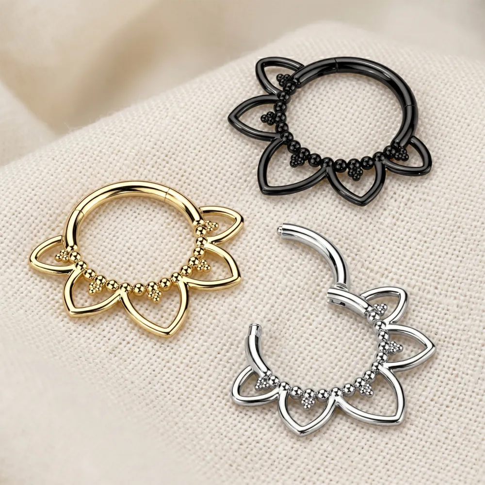 Titanium Surgical-Steel Clicker Hoop Ring