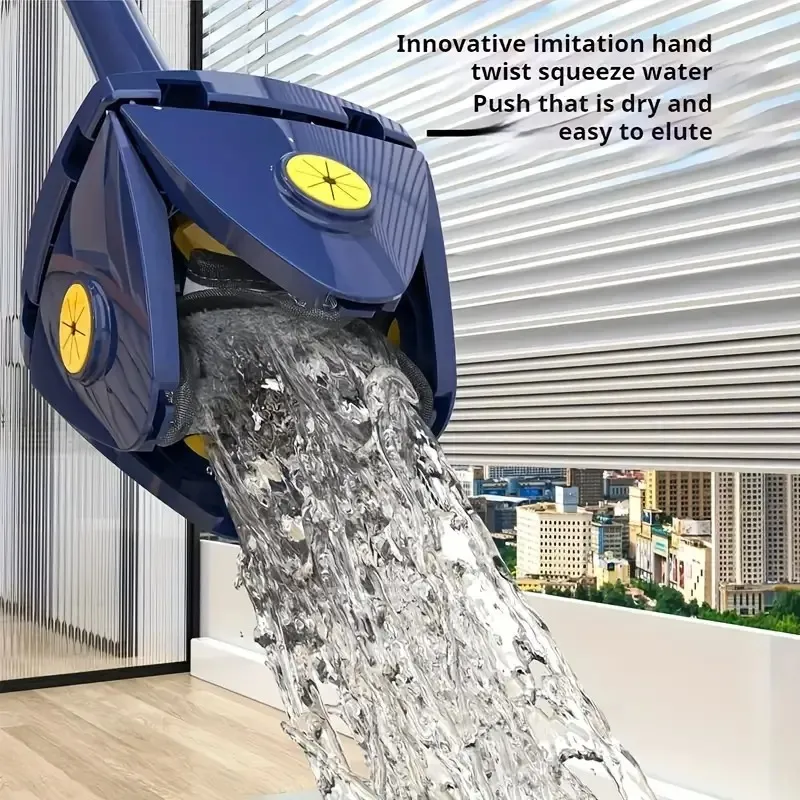 A Set Of Stainless Steel Mops With 360° Selection At Four Corners