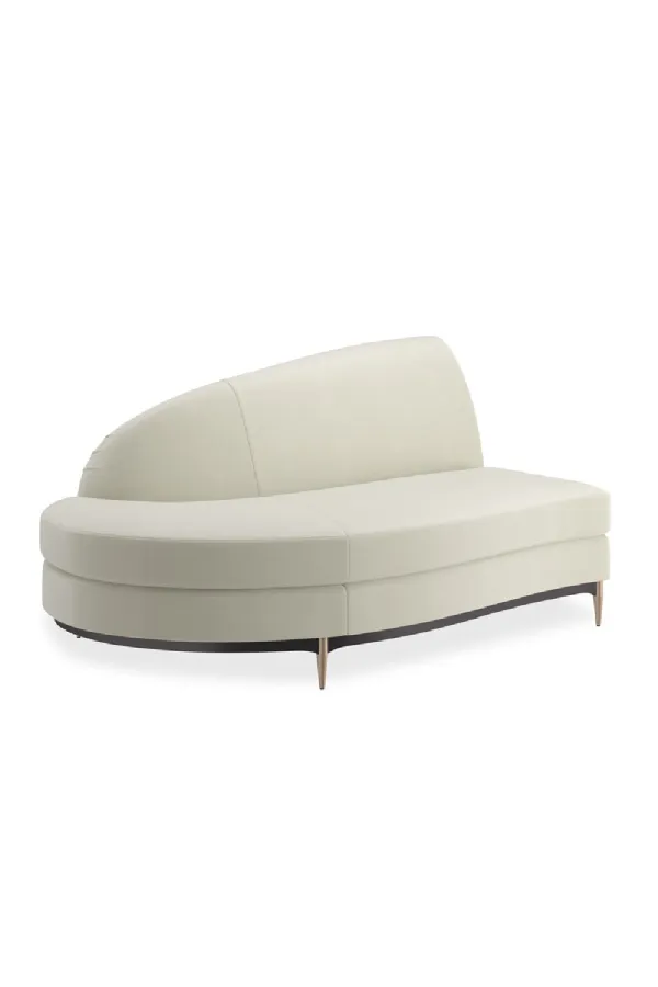 Minimal Sectional Velvet Sectional Sofa