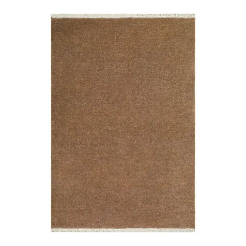Hand-Loomed Wool Fringe Square Carpet