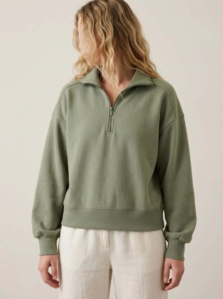 Women's Quarter-Zip Casual Sweatshirt