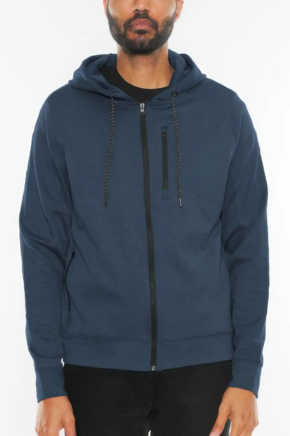 Heathered Full Zip Casual Jacket
