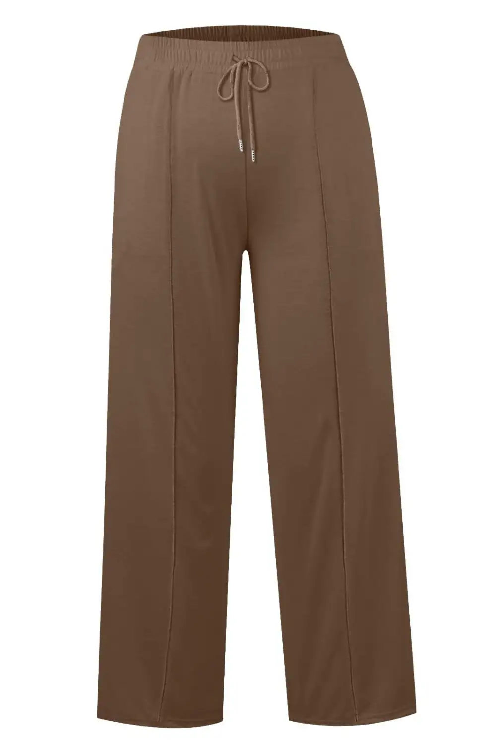 Relaxed Drawstring Elastic Waist Wide Leg Pants