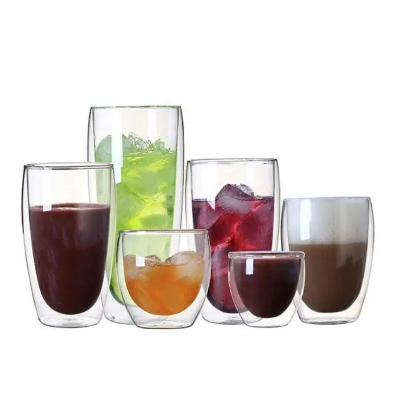 Insulated Glass Drinkware Set Table