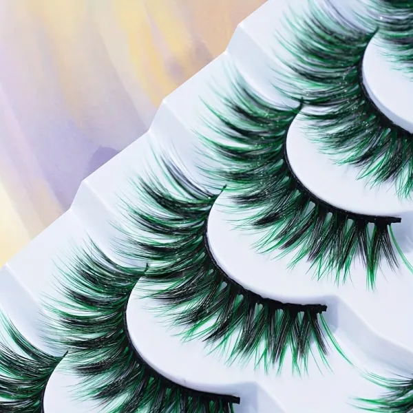 Wispy Green Party Lashes