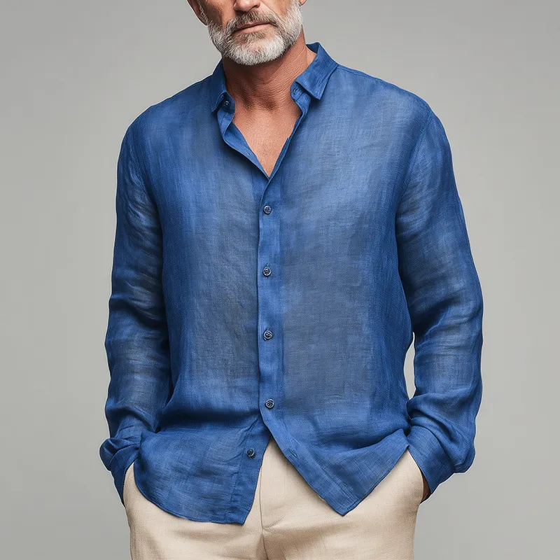 Linen Easy Collar Shirt