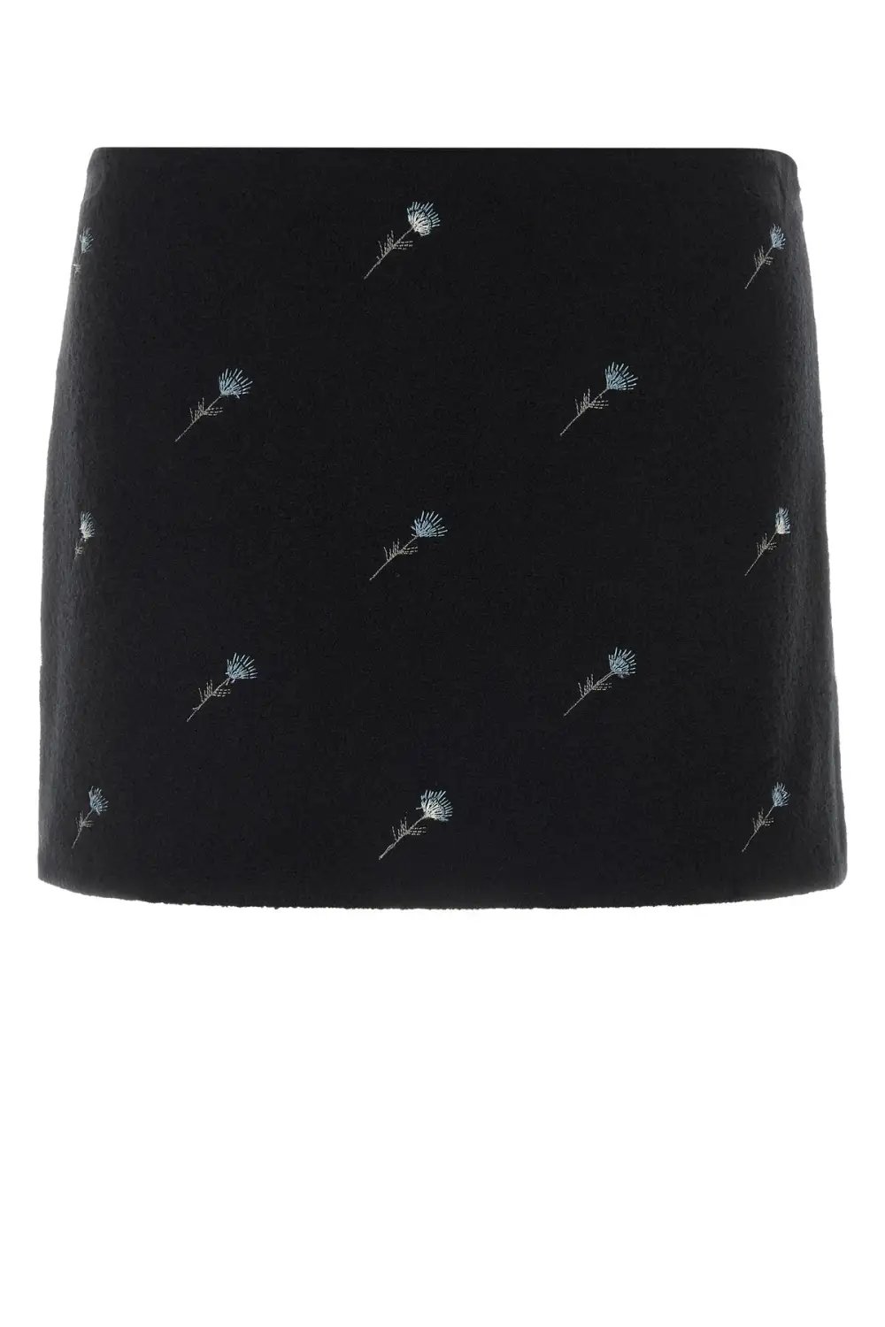 Mini Embroidered Wool Skirt