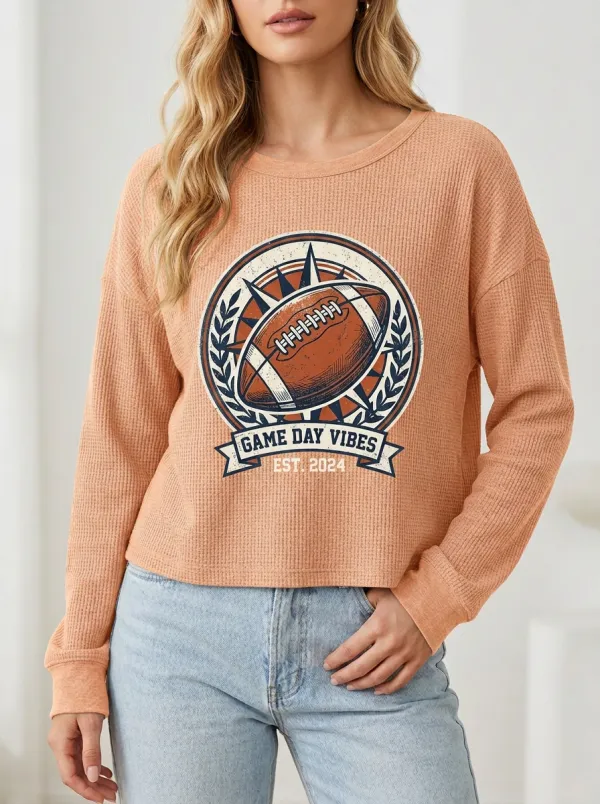 Football Graphic Casual T-Shirt