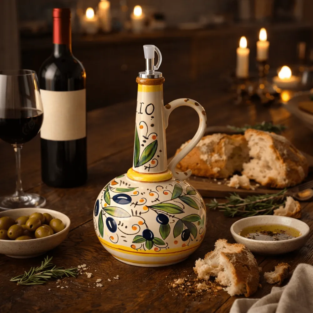 Ceramic Olive Oil Pour Bottle
