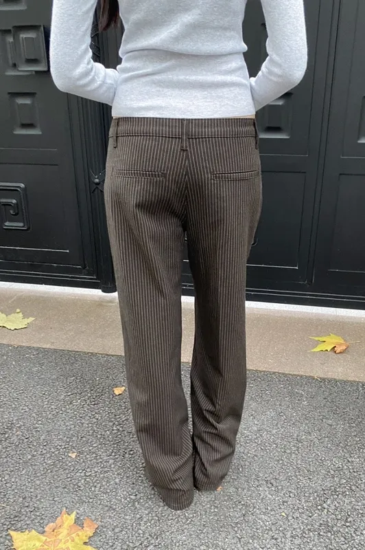 Brown Flare Leg Pants