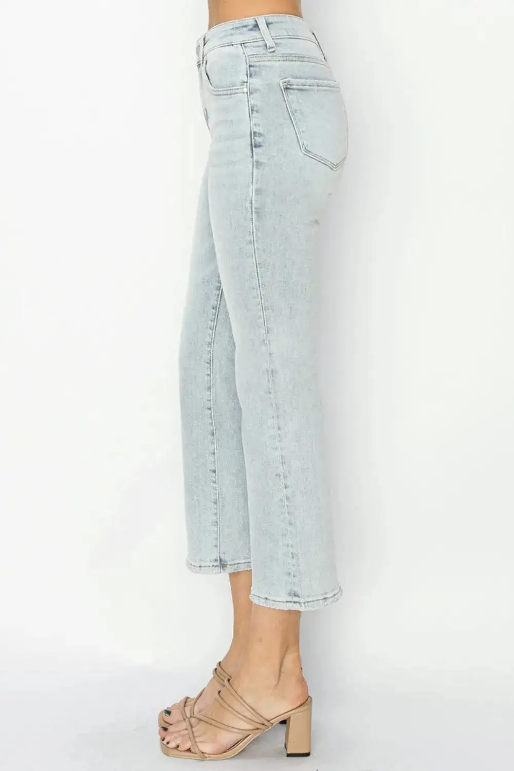 Full Size Mid Rise Cropped Flare Jeans