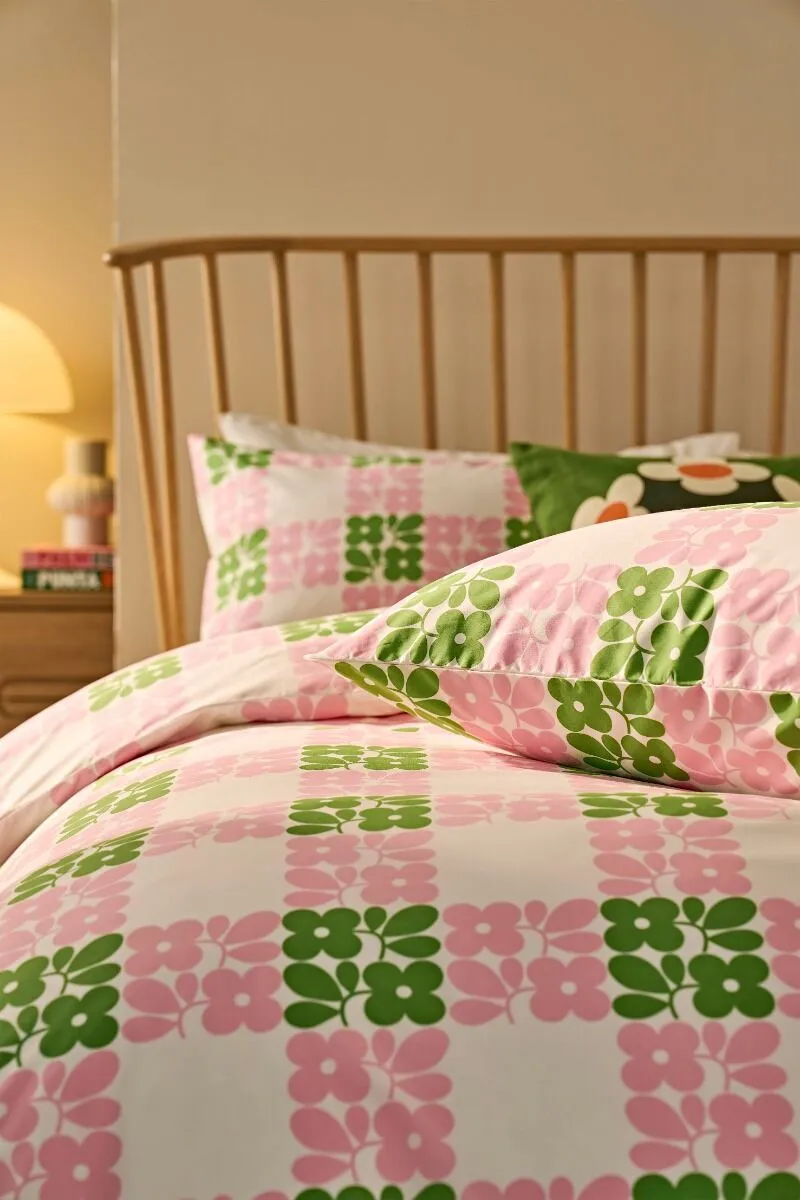 Printed Floral Cotton Duvet Cover Set