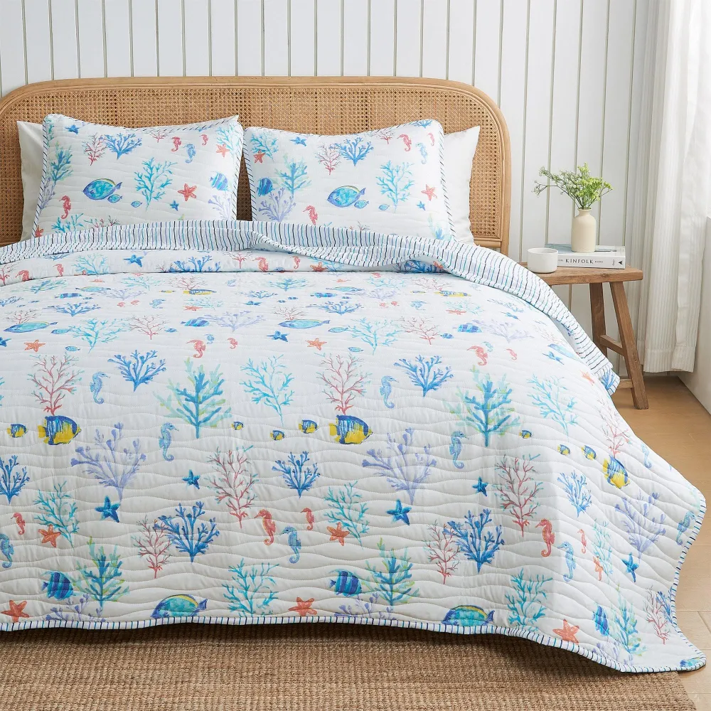 Calm Coastal Quilt Bedding Set