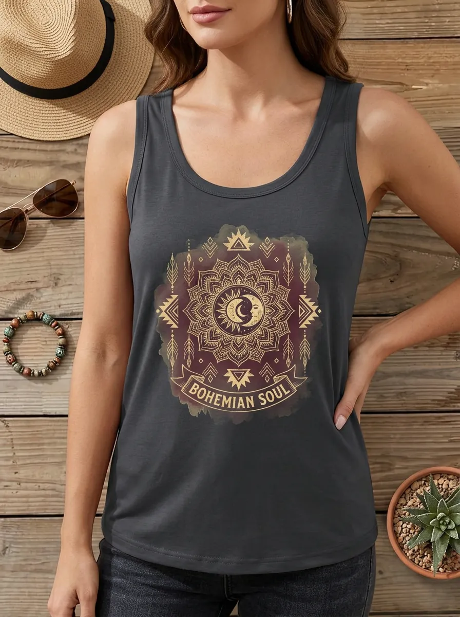 Bohemian Soul Mandala Tank Top