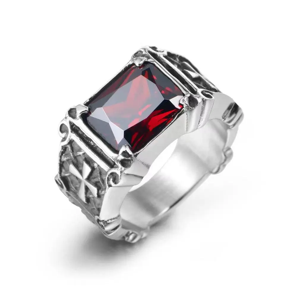Octagon Stone Ring