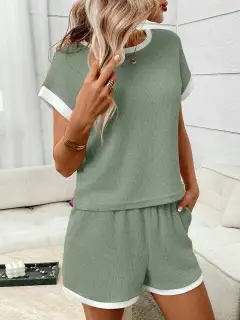 Relaxed Refined Pocketed Top and Shorts Matching Set