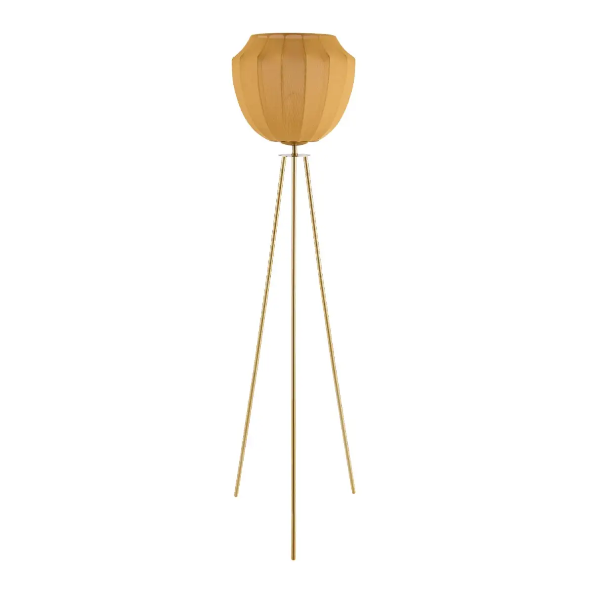 Linen-Shade Tripod Floor Lamp