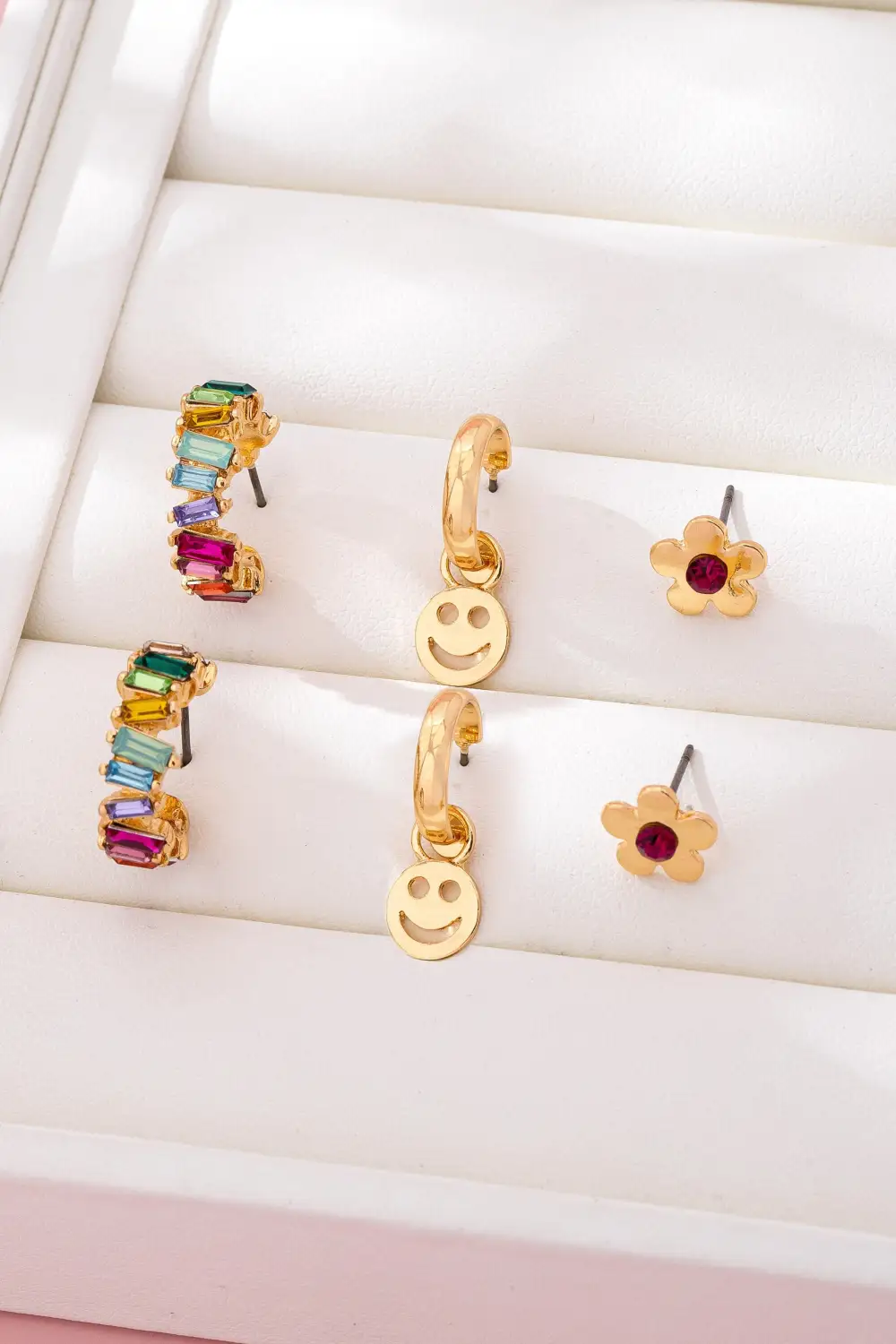 Rainbow Crystal Smiley And Floral