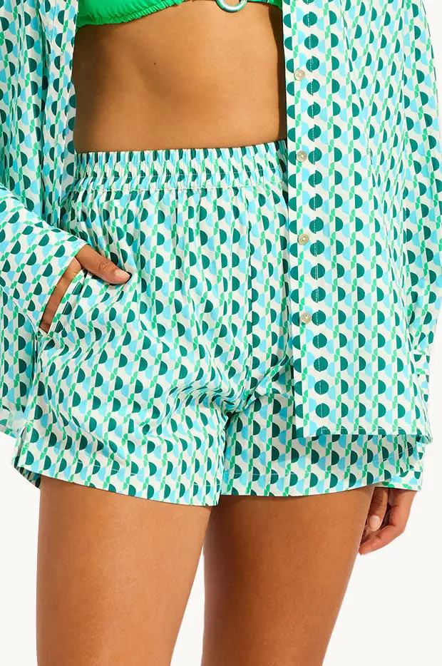 Cotton Poplin Pull On Shorts
