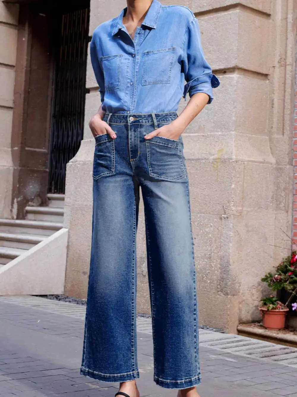 Patch Pocket Shift Jeans